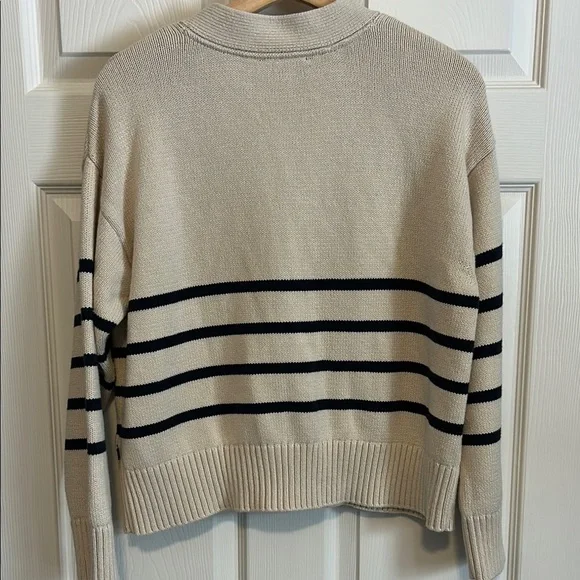 Nautica Jeans Medium Women’s Lake Crew Striped Cardigan - Picture 2 of 7